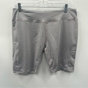 Women's Gray Athletic Biker Shorts